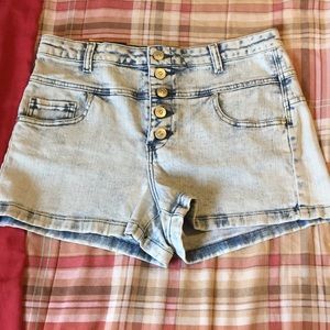 dELiA*s | Acid-washed high-waisted shorts
